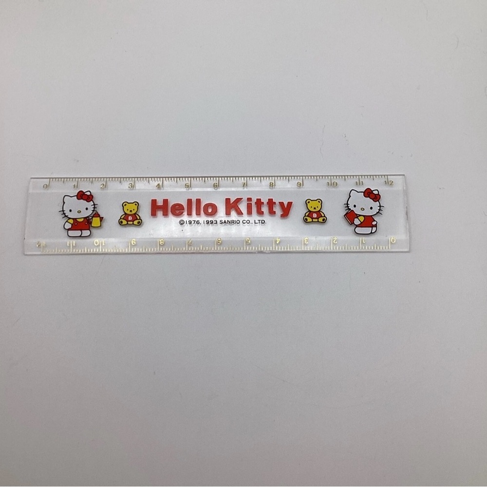 HELLO KITTY Ruler School SANRIO Vintage 1993 Made In Japan